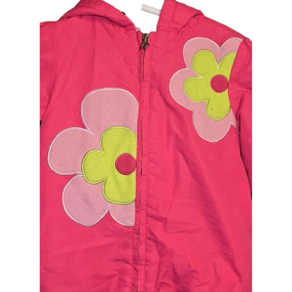 Amy Byer Toddler Girls Pink Floral Hooded Jacket Coat‎ 2T GUC 🌸